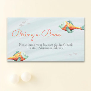 Cute Under the Sea Fish Neutral Bring a Book Enclosure Card