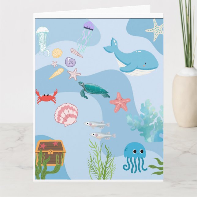 Cute Under the Sea Friends Card (Front)