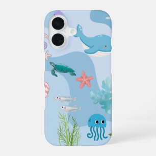 Cute Under the Sea Friends-under water theme iPhone 16 Case