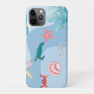 Cute Under the Sea Friends-underwater theme iPhone 11 Pro Case