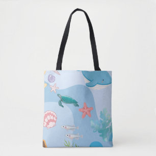 Cute Under the Sea Friends-underwater theme Tote Bag