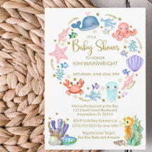 Cute Under the Sea Gender Neutral Baby Shower