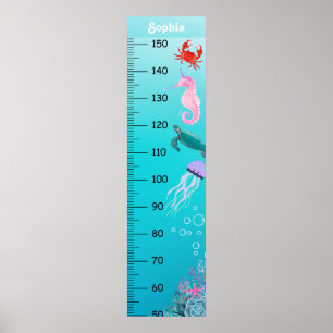 Cute Under The Sea Growth Chart Centimetre