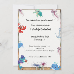 Cute Under the Sea Invitation