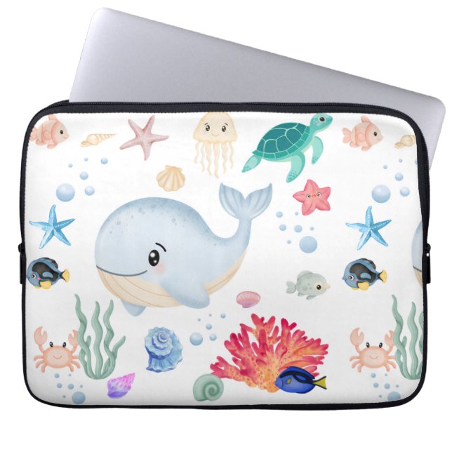 Cute Under the sea Laptop Sleeve (Front)
