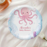 Cute Under the Sea Paper Plate<br><div class="desc">Set sail into a whimsical ocean adventure with our Watercolor Whale Under the Sea Paper Plates. Featuring a serene watercolor illustration of a playful whale swimming through soft ocean waves, surrounded by gentle sea creatures like starfish, seahorses, and coral, these plates bring a touch of nautical elegance to your baby...</div>