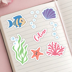 Cute Under Water Theme Fishes Custom Name