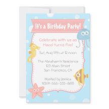 Cute Underwater Animals Birthday Party