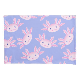 Cute Underwater Axolotl Cartoon Colour Pattern Pillowcase