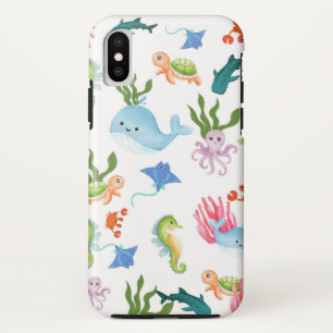 Cute Underwater Friends – Ocean Animals Pattern  iPhone XS Case