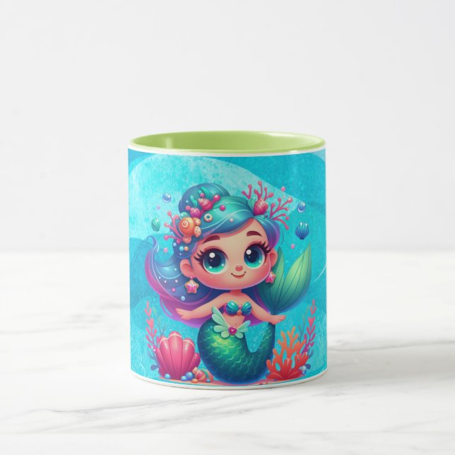 Cute underwater mermaid mug (Center)