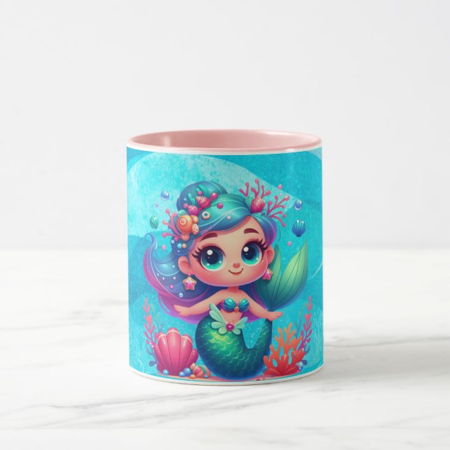 Cute underwater mermaid mug (Center)