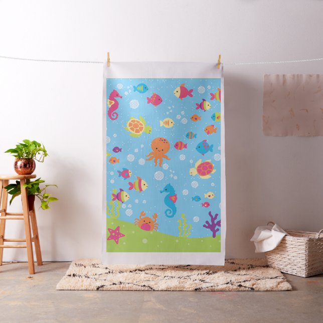 Cute Underwater Scene.ai Fabric (In Situ)