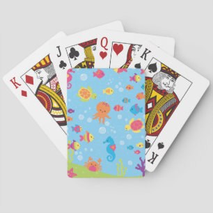 Cute Underwater Scene Playing Cards