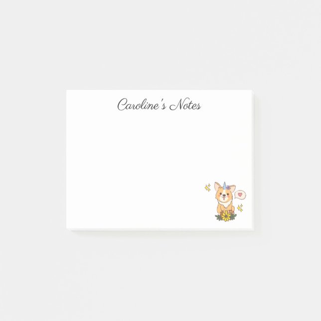 Cute Unicorgi Post-It Notes (Front)