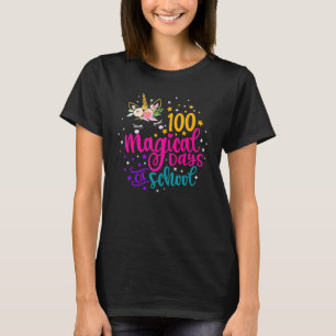 Cute Unicorn 100 Magical Days Of School Cool Kids T-Shirt