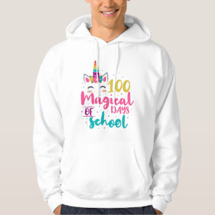 Cute Unicorn 100 Magical Days Of School Hoodie