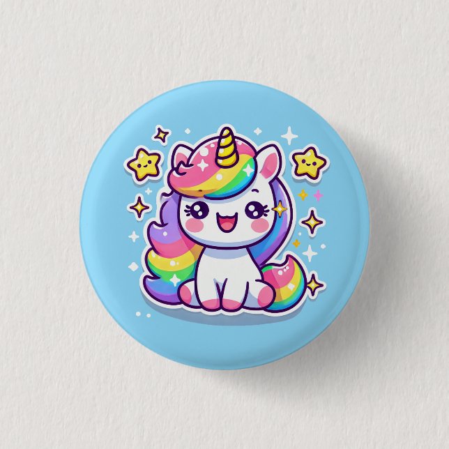 Cute Unicorn 3 Cm Round Badge (Front)