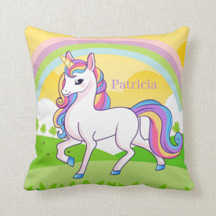 cute unicorn add name cushion