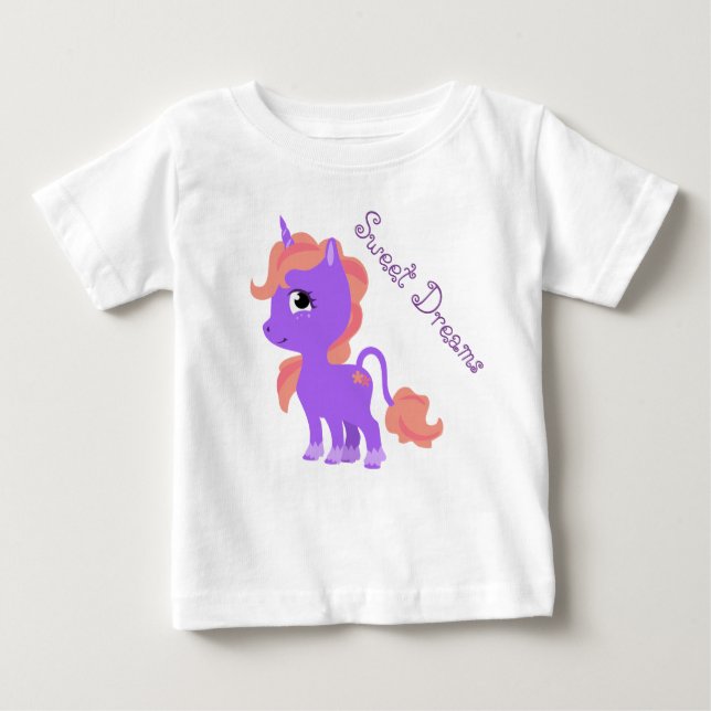 Cute Unicorn Baby  Baby T-Shirt (Front)
