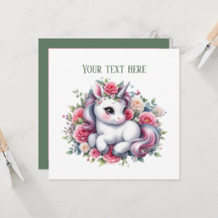 Cute unicorn baby shower customisable  invitation