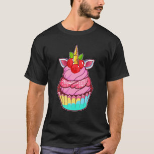 Cute Unicorn Baking Cupcake Rainbow Sweet Adorable T-Shirt