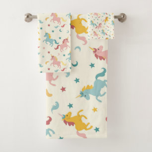 Cute Unicorn Bath Towel Set