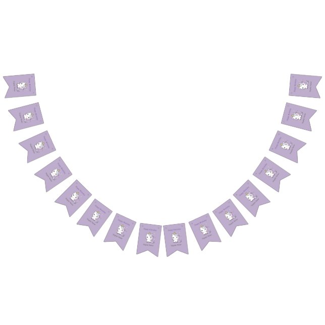Cute Unicorn Birthday Bunting Flags (All)