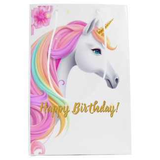 Cute Unicorn Birthday Gift Bag