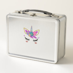 Cute Unicorn Birthday Outfit Metal Lunch Box
