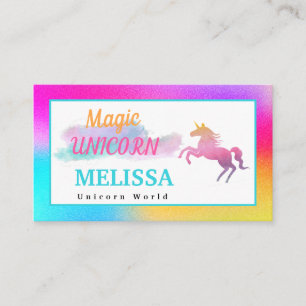 Cute unicorn business card