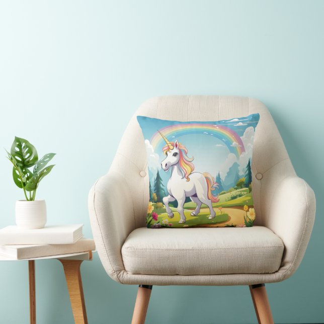Cute Unicorn Cartoon Cushion (Chair)