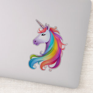Cute unicorn cartoon horse head