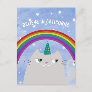 Cute Unicorn Cat Postcard
