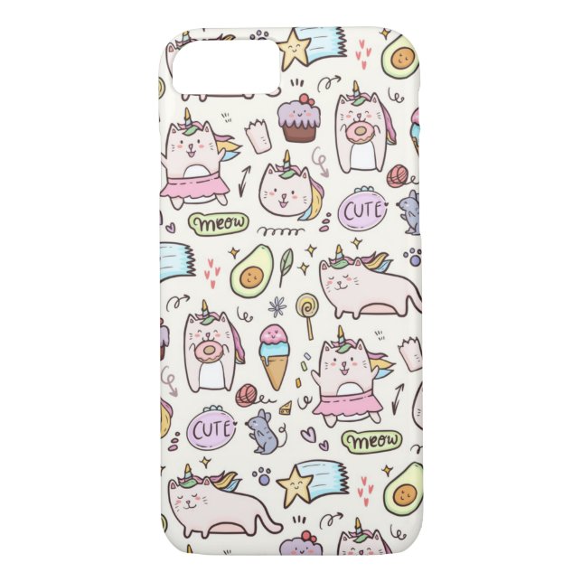 Cute Unicorn Cats Case-Mate iPhone Case (Back)