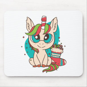Cute Unicorn Christmas Costume Gift For Pony Lover Mouse Pad