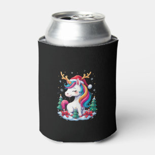 Cute Unicorn Christmas Girls Kids Xmas Santa Hat U Can Cooler
