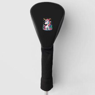 Cute Unicorn Christmas Girls Kids Xmas Santa Hat U Golf Head Cover