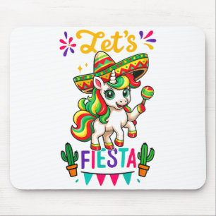 Cute Unicorn Cinco De Mayo Lets Fiesta Mexican Gir Mouse Pad