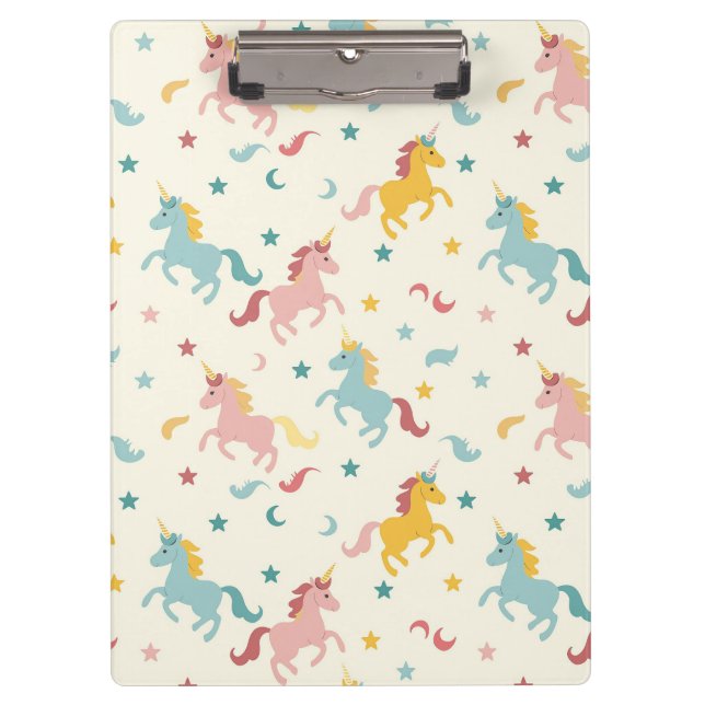 Cute Unicorn  Clipboard (Front)