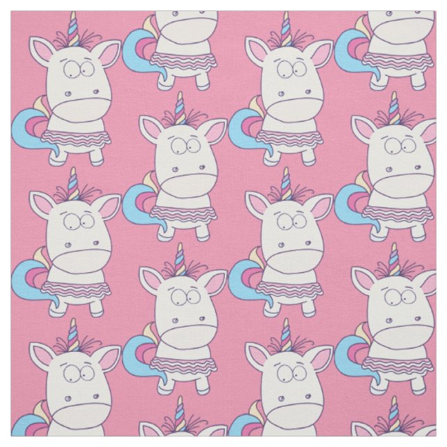Cute Unicorn custom colour fabric (Swatch)