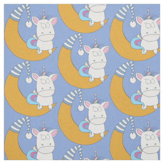 Cute Unicorn custom colour fabric (Swatch)
