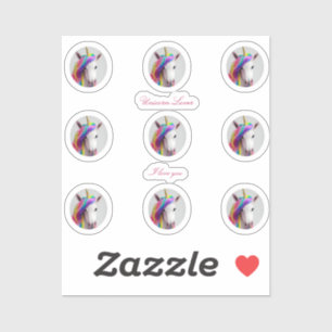 Cute Unicorn Custom-Cut Vinyl Sticker