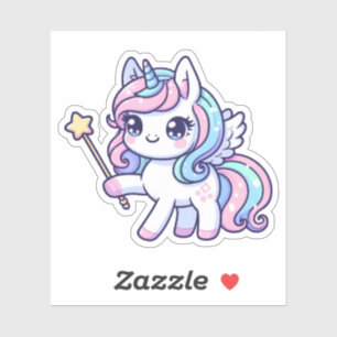 Cute Unicorn Custom-Cut Vinyl Stickers