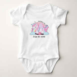 Cute unicorn design baby bodysuit