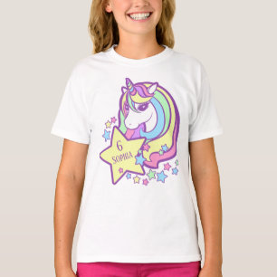 Cute Unicorn design for Birthday girls T-Shirt