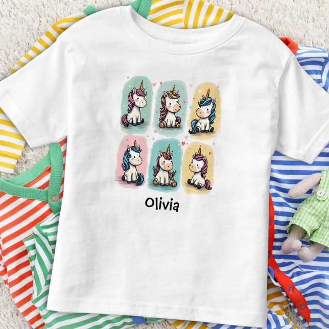 Cute Unicorn Doodles Toddler T-Shirt (Creator Uploaded)