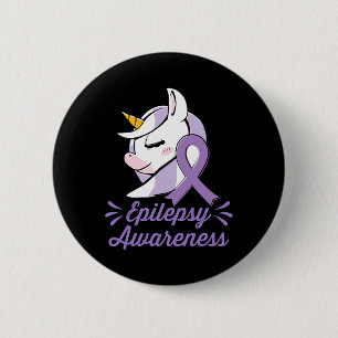 Cute Unicorn Epilepsy Awareness Women Gift 6 Cm Round Badge