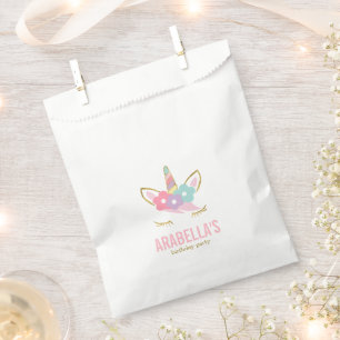 Cute Unicorn Face Girls Birthday Party Favour Bag