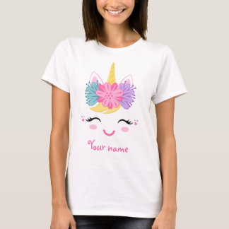 Cute Unicorn Face Personalised Halloween T-Shirt